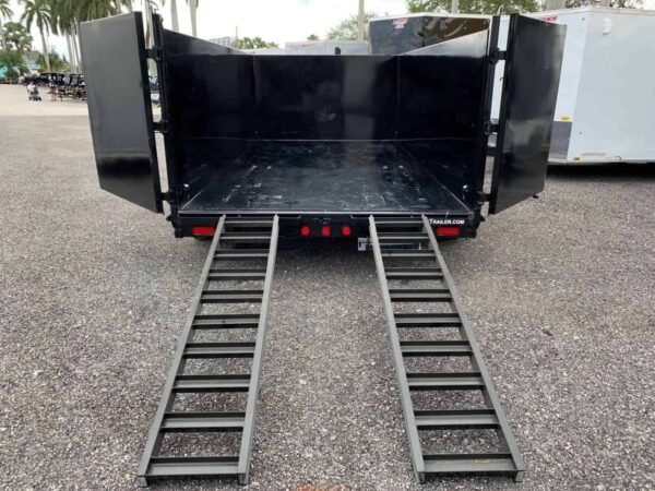 PJ 7X14 DUMP TRAILER 8 TON LOW PROFILE 4′ HIGH SIDE DM142 - Image 2
