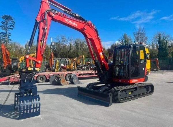 KX085-5 Hydraulic Excavator & Daemo DMR160 Rotating Grapple - Image 5