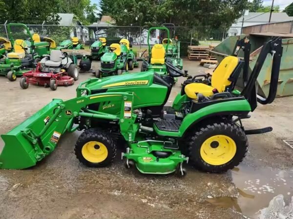 John Deere Tractor 2025R Mower Front End Loader - Image 7
