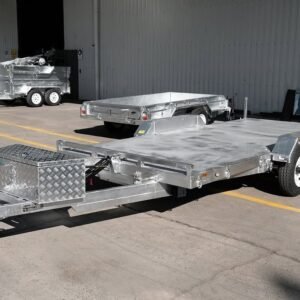 FLATBET CAR, TRACTOR TRANSPORT TRAILER